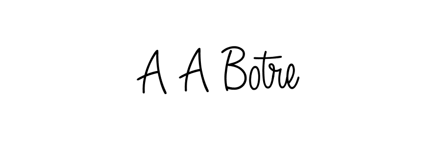 You should practise on your own different ways (Angelique-Rose-font-FFP) to write your name (A A Botre) in signature. don't let someone else do it for you. A A Botre signature style 5 images and pictures png