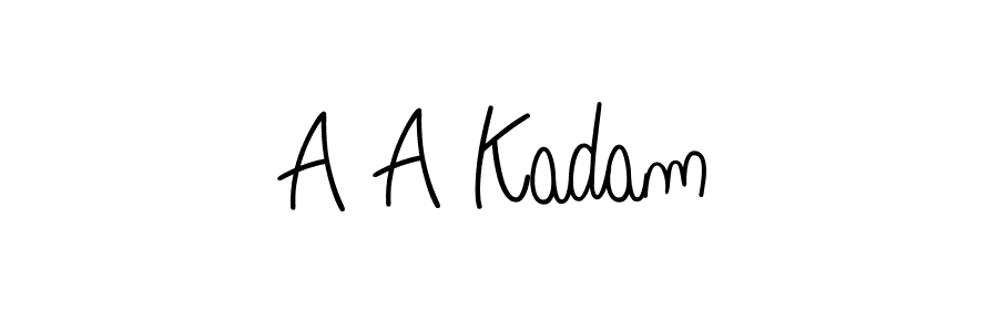 The best way (Angelique-Rose-font-FFP) to make a short signature is to pick only two or three words in your name. The name A A Kadam include a total of six letters. For converting this name. A A Kadam signature style 5 images and pictures png