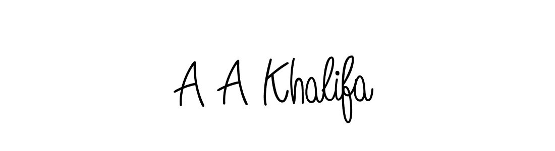 Design your own signature with our free online signature maker. With this signature software, you can create a handwritten (Angelique-Rose-font-FFP) signature for name A A Khalifa. A A Khalifa signature style 5 images and pictures png