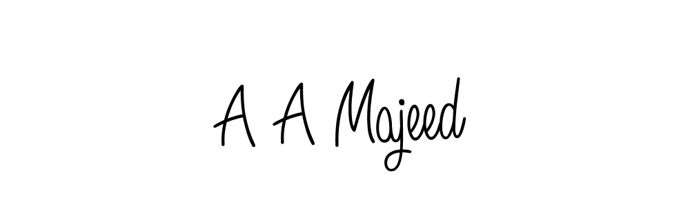 How to make A A Majeed name signature. Use Angelique-Rose-font-FFP style for creating short signs online. This is the latest handwritten sign. A A Majeed signature style 5 images and pictures png