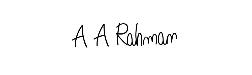 You should practise on your own different ways (Angelique-Rose-font-FFP) to write your name (A A Rahman) in signature. don't let someone else do it for you. A A Rahman signature style 5 images and pictures png