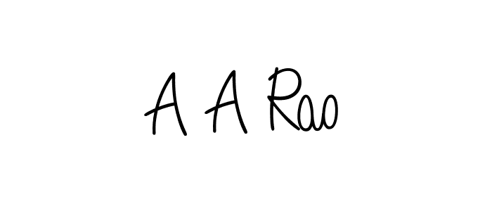 Create a beautiful signature design for name A A Rao. With this signature (Angelique-Rose-font-FFP) fonts, you can make a handwritten signature for free. A A Rao signature style 5 images and pictures png