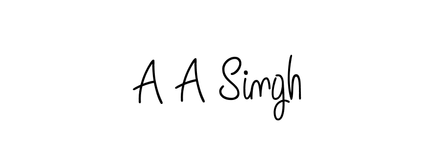 How to make A A Singh name signature. Use Angelique-Rose-font-FFP style for creating short signs online. This is the latest handwritten sign. A A Singh signature style 5 images and pictures png