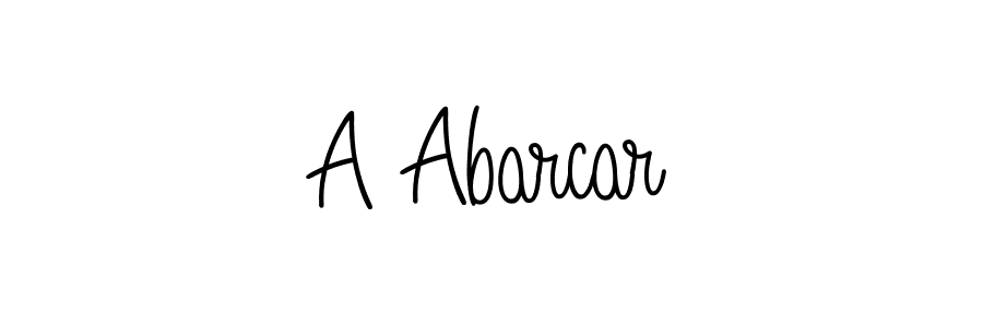 Make a beautiful signature design for name A Abarcar. With this signature (Angelique-Rose-font-FFP) style, you can create a handwritten signature for free. A Abarcar signature style 5 images and pictures png