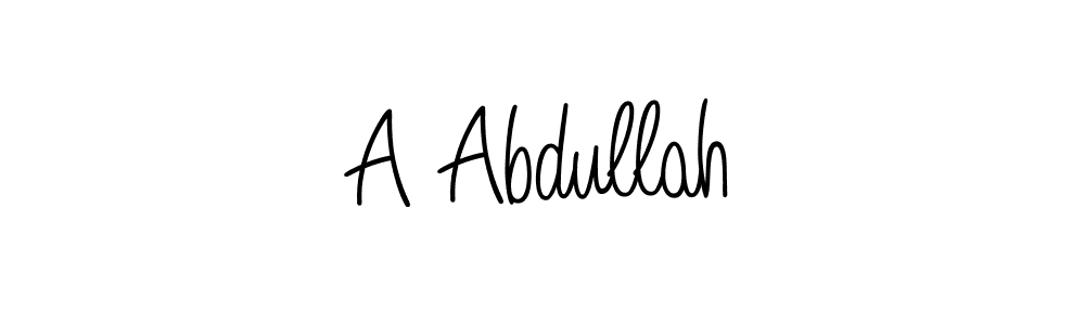 Create a beautiful signature design for name A Abdullah. With this signature (Angelique-Rose-font-FFP) fonts, you can make a handwritten signature for free. A Abdullah signature style 5 images and pictures png