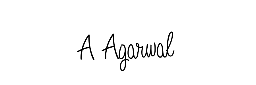 Use a signature maker to create a handwritten signature online. With this signature software, you can design (Angelique-Rose-font-FFP) your own signature for name A Agarwal. A Agarwal signature style 5 images and pictures png