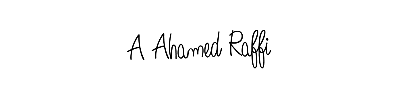 Design your own signature with our free online signature maker. With this signature software, you can create a handwritten (Angelique-Rose-font-FFP) signature for name A Ahamed Raffi. A Ahamed Raffi signature style 5 images and pictures png