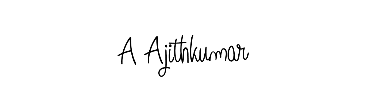 Make a beautiful signature design for name A Ajithkumar. With this signature (Angelique-Rose-font-FFP) style, you can create a handwritten signature for free. A Ajithkumar signature style 5 images and pictures png