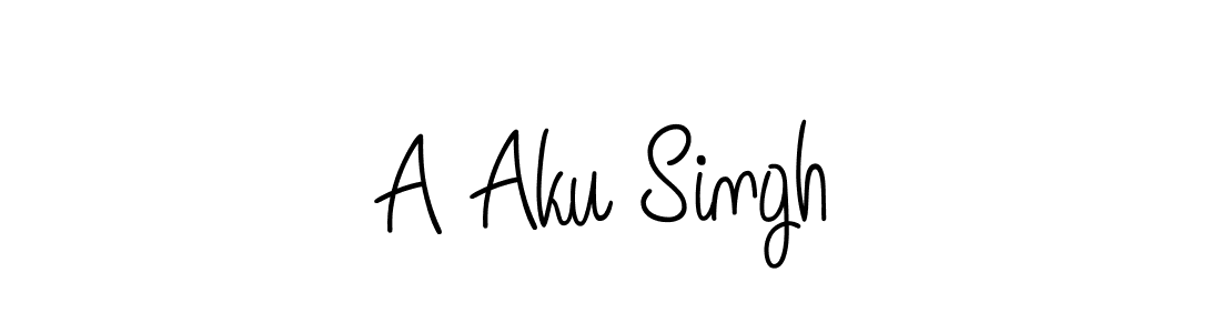 Make a beautiful signature design for name A Aku Singh. With this signature (Angelique-Rose-font-FFP) style, you can create a handwritten signature for free. A Aku Singh signature style 5 images and pictures png