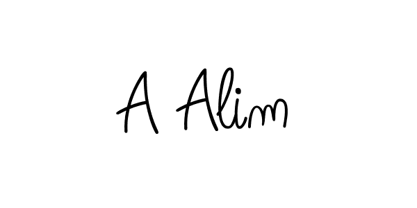 Use a signature maker to create a handwritten signature online. With this signature software, you can design (Angelique-Rose-font-FFP) your own signature for name A Alim. A Alim signature style 5 images and pictures png