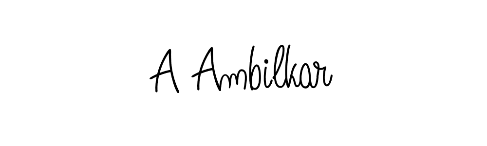 Also we have A Ambilkar name is the best signature style. Create professional handwritten signature collection using Angelique-Rose-font-FFP autograph style. A Ambilkar signature style 5 images and pictures png