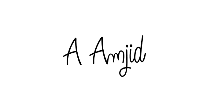 A Amjid stylish signature style. Best Handwritten Sign (Angelique-Rose-font-FFP) for my name. Handwritten Signature Collection Ideas for my name A Amjid. A Amjid signature style 5 images and pictures png