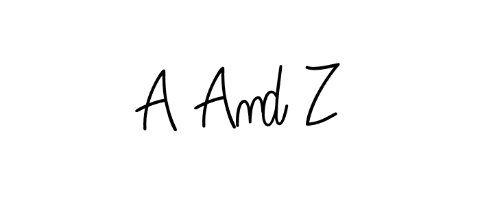 Create a beautiful signature design for name A And Z. With this signature (Angelique-Rose-font-FFP) fonts, you can make a handwritten signature for free. A And Z signature style 5 images and pictures png