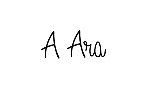 You should practise on your own different ways (Angelique-Rose-font-FFP) to write your name (A Ara) in signature. don't let someone else do it for you. A Ara signature style 5 images and pictures png