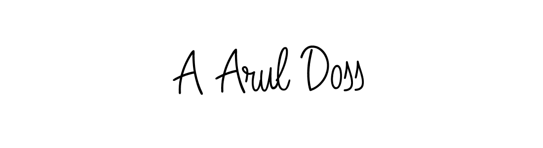 How to make A Arul Doss name signature. Use Angelique-Rose-font-FFP style for creating short signs online. This is the latest handwritten sign. A Arul Doss signature style 5 images and pictures png