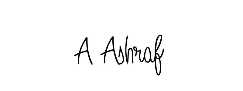 Use a signature maker to create a handwritten signature online. With this signature software, you can design (Angelique-Rose-font-FFP) your own signature for name A Ashraf. A Ashraf signature style 5 images and pictures png