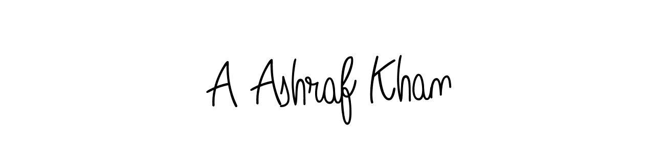 Design your own signature with our free online signature maker. With this signature software, you can create a handwritten (Angelique-Rose-font-FFP) signature for name A Ashraf Khan. A Ashraf Khan signature style 5 images and pictures png
