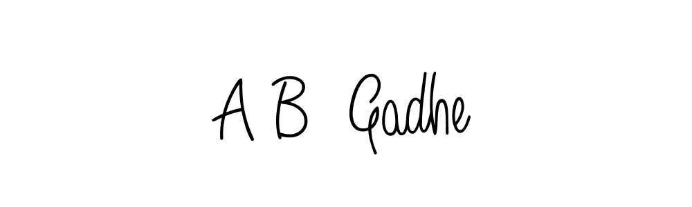 Create a beautiful signature design for name A B  Gadhe. With this signature (Angelique-Rose-font-FFP) fonts, you can make a handwritten signature for free. A B  Gadhe signature style 5 images and pictures png