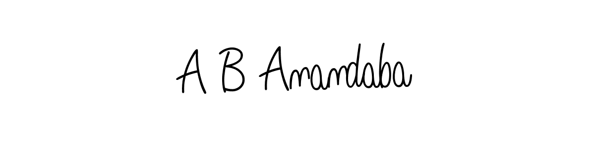 Also we have A B Anandaba name is the best signature style. Create professional handwritten signature collection using Angelique-Rose-font-FFP autograph style. A B Anandaba signature style 5 images and pictures png