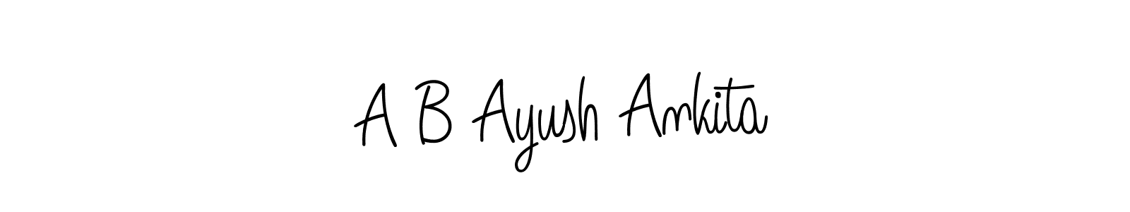 Once you've used our free online signature maker to create your best signature Angelique-Rose-font-FFP style, it's time to enjoy all of the benefits that A B Ayush Ankita name signing documents. A B Ayush Ankita signature style 5 images and pictures png