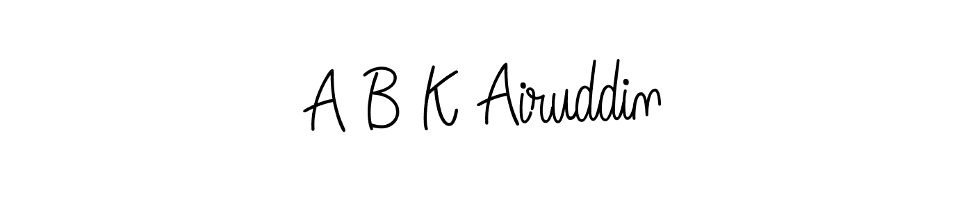 if you are searching for the best signature style for your name A B K Airuddin. so please give up your signature search. here we have designed multiple signature styles  using Angelique-Rose-font-FFP. A B K Airuddin signature style 5 images and pictures png