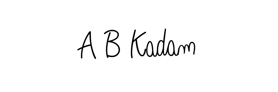 A B Kadam stylish signature style. Best Handwritten Sign (Angelique-Rose-font-FFP) for my name. Handwritten Signature Collection Ideas for my name A B Kadam. A B Kadam signature style 5 images and pictures png