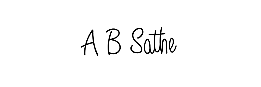 Design your own signature with our free online signature maker. With this signature software, you can create a handwritten (Angelique-Rose-font-FFP) signature for name A B Sathe. A B Sathe signature style 5 images and pictures png
