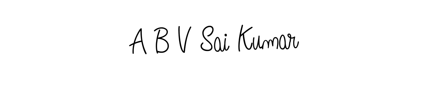 Angelique-Rose-font-FFP is a professional signature style that is perfect for those who want to add a touch of class to their signature. It is also a great choice for those who want to make their signature more unique. Get A B V Sai Kumar name to fancy signature for free. A B V Sai Kumar signature style 5 images and pictures png