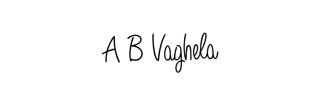 A B Vaghela stylish signature style. Best Handwritten Sign (Angelique-Rose-font-FFP) for my name. Handwritten Signature Collection Ideas for my name A B Vaghela. A B Vaghela signature style 5 images and pictures png