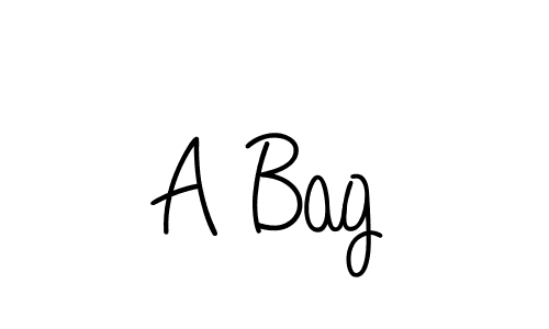 A Bag stylish signature style. Best Handwritten Sign (Angelique-Rose-font-FFP) for my name. Handwritten Signature Collection Ideas for my name A Bag. A Bag signature style 5 images and pictures png