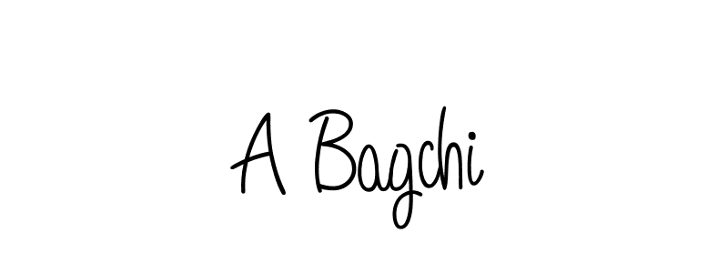 Make a beautiful signature design for name A Bagchi. With this signature (Angelique-Rose-font-FFP) style, you can create a handwritten signature for free. A Bagchi signature style 5 images and pictures png