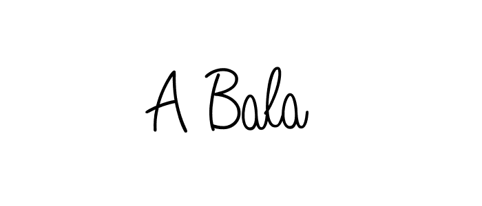 This is the best signature style for the A Bala  name. Also you like these signature font (Angelique-Rose-font-FFP). Mix name signature. A Bala  signature style 5 images and pictures png