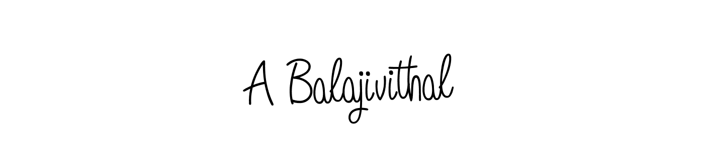 Use a signature maker to create a handwritten signature online. With this signature software, you can design (Angelique-Rose-font-FFP) your own signature for name A Balajivithal. A Balajivithal signature style 5 images and pictures png