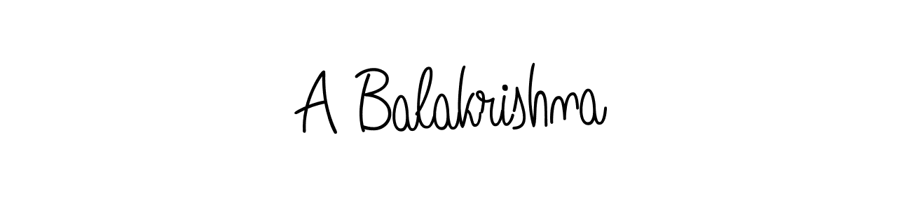 Make a beautiful signature design for name A Balakrishna. With this signature (Angelique-Rose-font-FFP) style, you can create a handwritten signature for free. A Balakrishna signature style 5 images and pictures png