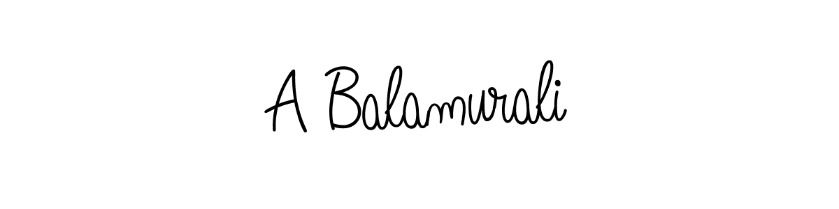 Create a beautiful signature design for name A Balamurali. With this signature (Angelique-Rose-font-FFP) fonts, you can make a handwritten signature for free. A Balamurali signature style 5 images and pictures png