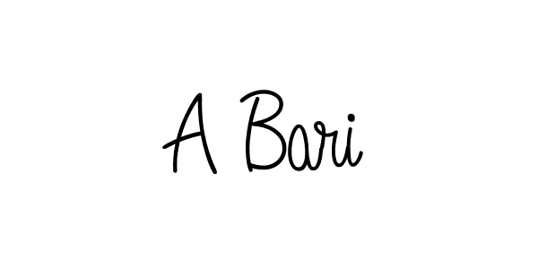 Make a beautiful signature design for name A Bari. With this signature (Angelique-Rose-font-FFP) style, you can create a handwritten signature for free. A Bari signature style 5 images and pictures png