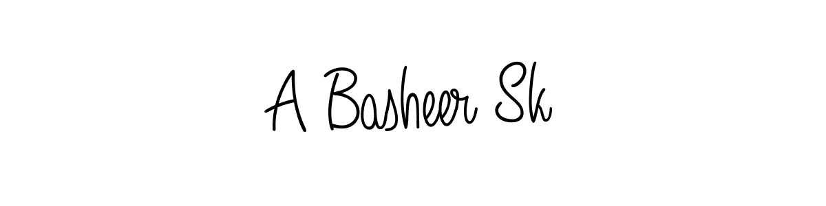 The best way (Angelique-Rose-font-FFP) to make a short signature is to pick only two or three words in your name. The name A Basheer Sk include a total of six letters. For converting this name. A Basheer Sk signature style 5 images and pictures png