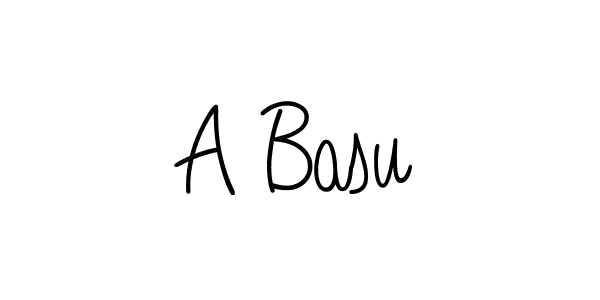 You should practise on your own different ways (Angelique-Rose-font-FFP) to write your name (A Basu) in signature. don't let someone else do it for you. A Basu signature style 5 images and pictures png