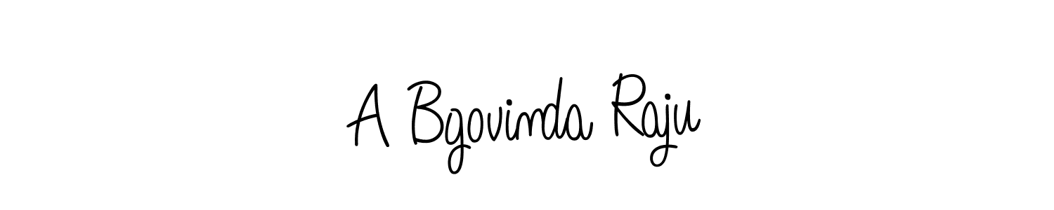 Create a beautiful signature design for name A Bgovinda Raju. With this signature (Angelique-Rose-font-FFP) fonts, you can make a handwritten signature for free. A Bgovinda Raju signature style 5 images and pictures png