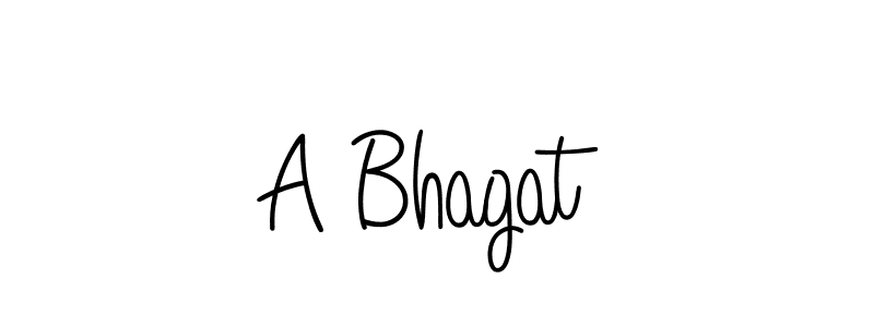 The best way (Angelique-Rose-font-FFP) to make a short signature is to pick only two or three words in your name. The name A Bhagat include a total of six letters. For converting this name. A Bhagat signature style 5 images and pictures png