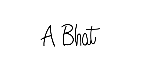 Create a beautiful signature design for name A Bhat. With this signature (Angelique-Rose-font-FFP) fonts, you can make a handwritten signature for free. A Bhat signature style 5 images and pictures png