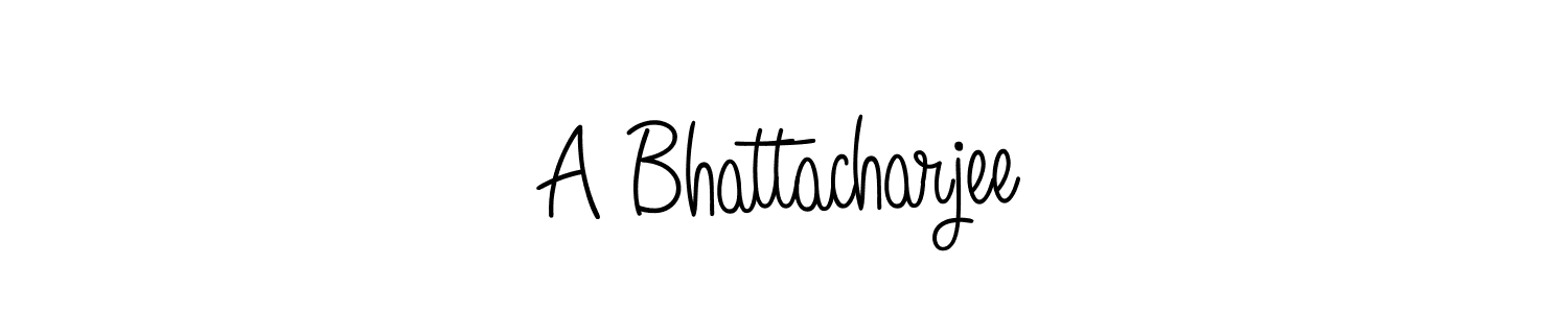 Create a beautiful signature design for name A Bhattacharjee. With this signature (Angelique-Rose-font-FFP) fonts, you can make a handwritten signature for free. A Bhattacharjee signature style 5 images and pictures png
