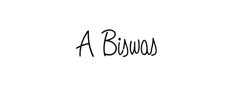 Use a signature maker to create a handwritten signature online. With this signature software, you can design (Angelique-Rose-font-FFP) your own signature for name A Biswas. A Biswas signature style 5 images and pictures png