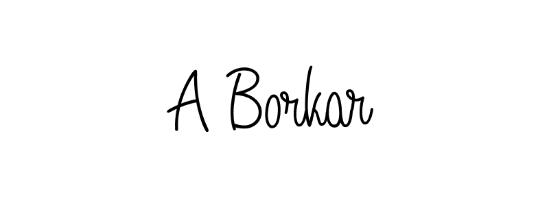 You should practise on your own different ways (Angelique-Rose-font-FFP) to write your name (A Borkar) in signature. don't let someone else do it for you. A Borkar signature style 5 images and pictures png