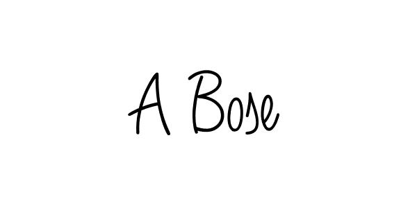 The best way (Angelique-Rose-font-FFP) to make a short signature is to pick only two or three words in your name. The name A Bose include a total of six letters. For converting this name. A Bose signature style 5 images and pictures png