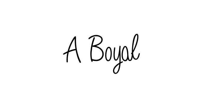 The best way (Angelique-Rose-font-FFP) to make a short signature is to pick only two or three words in your name. The name A Boyal include a total of six letters. For converting this name. A Boyal signature style 5 images and pictures png