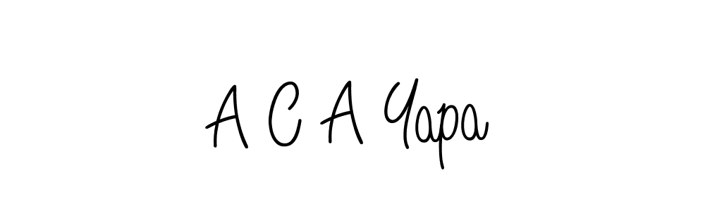 It looks lik you need a new signature style for name A C A Yapa. Design unique handwritten (Angelique-Rose-font-FFP) signature with our free signature maker in just a few clicks. A C A Yapa signature style 5 images and pictures png