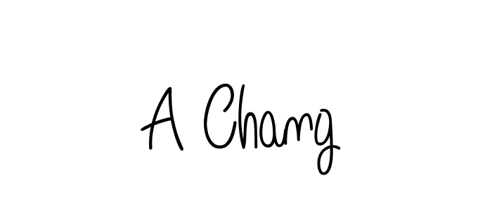 Design your own signature with our free online signature maker. With this signature software, you can create a handwritten (Angelique-Rose-font-FFP) signature for name A Chang. A Chang signature style 5 images and pictures png