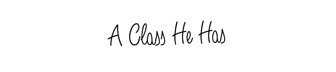 Check out images of Autograph of A Class He Has name. Actor A Class He Has Signature Style. Angelique-Rose-font-FFP is a professional sign style online. A Class He Has signature style 5 images and pictures png