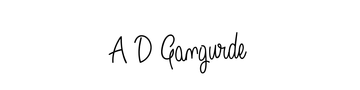 You should practise on your own different ways (Angelique-Rose-font-FFP) to write your name (A D Gangurde) in signature. don't let someone else do it for you. A D Gangurde signature style 5 images and pictures png